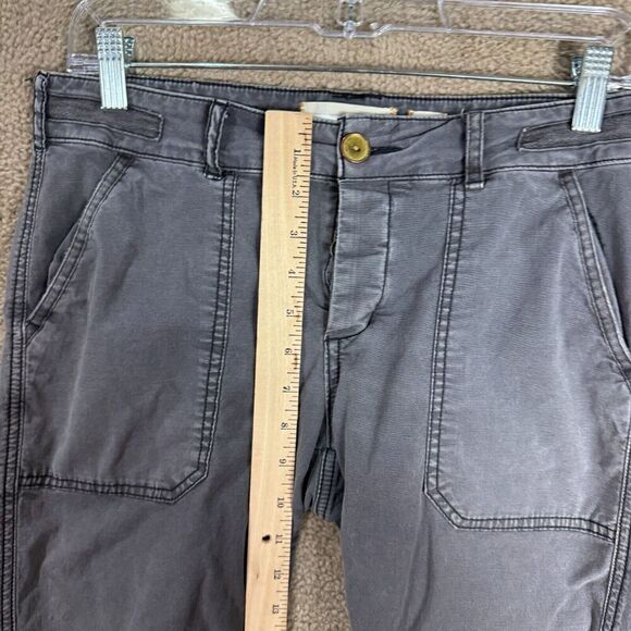 Hei Hei Wanderer Cargo Pants Womens 26 Gray Crop Button Fly Anthropologie Chinos - Picture 8 of 14